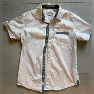 Paper Denim & Cloth White Casual Button Down Slim Shirt medium